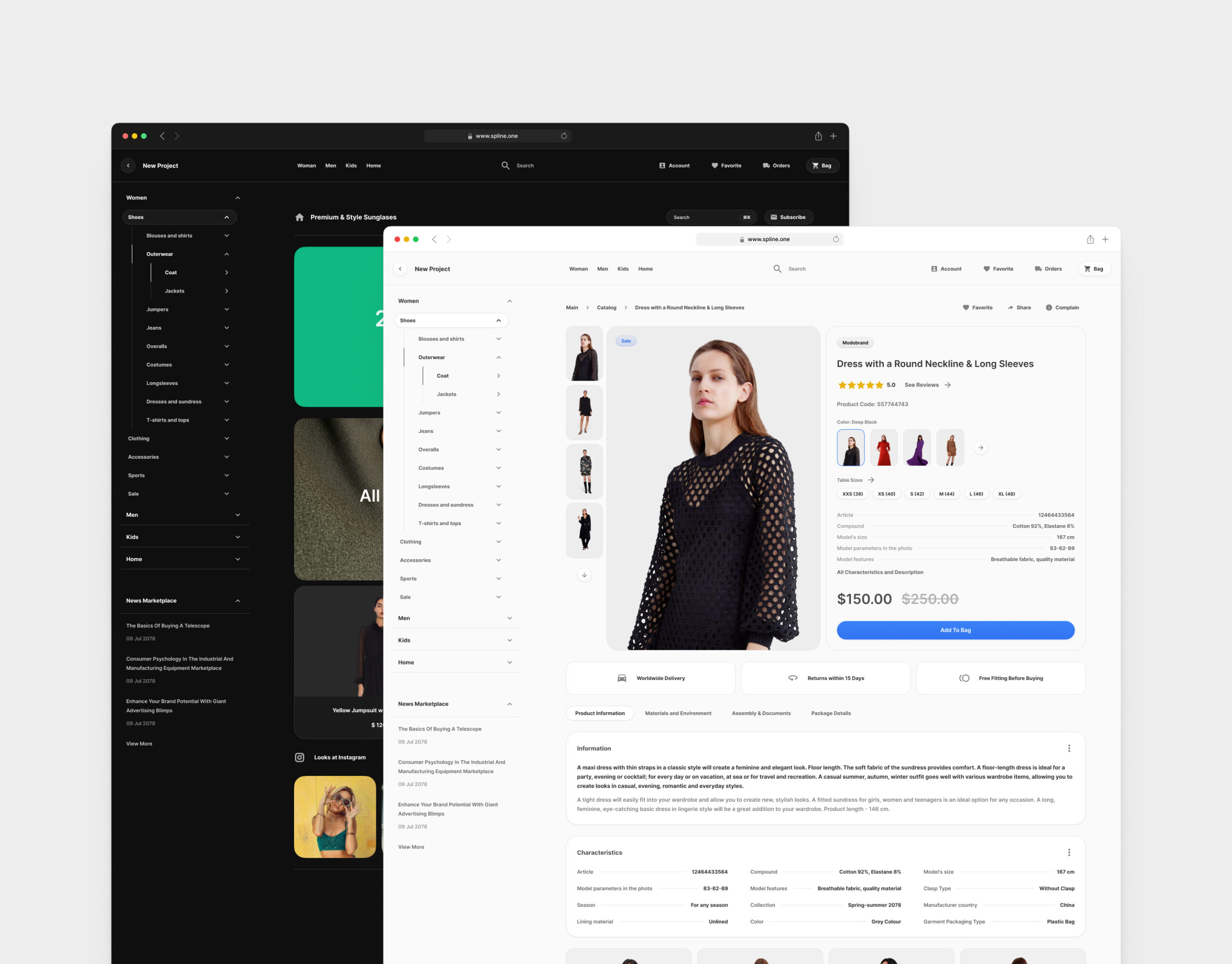Clothes Store for Figma Tempaltes (0039)