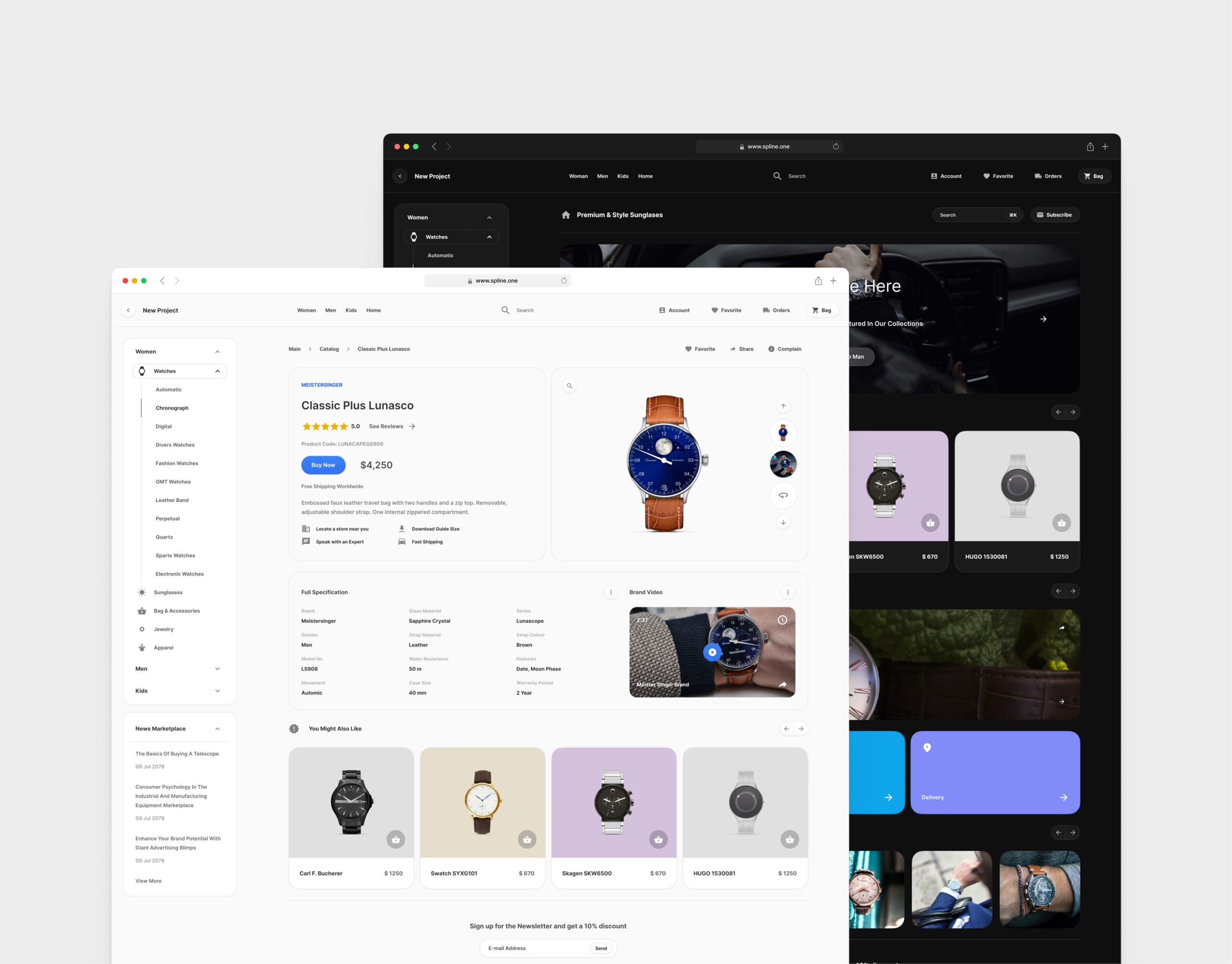 Watches Store for Figma Templates (0038)