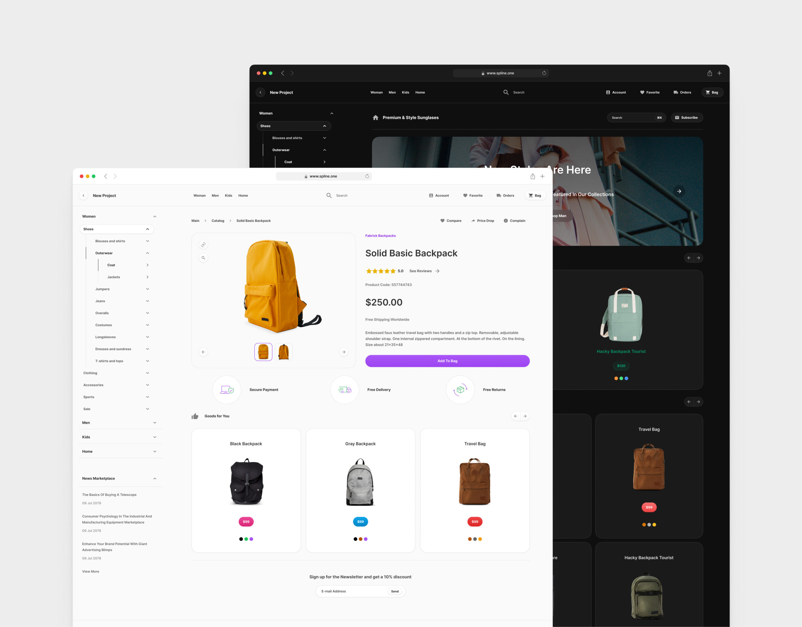 Bags Store for Figma Templates (0037)